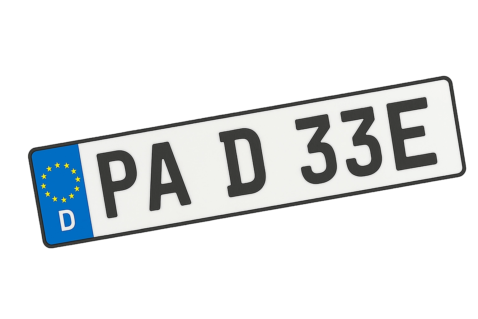 E-Alukennzeichen kurz Matt