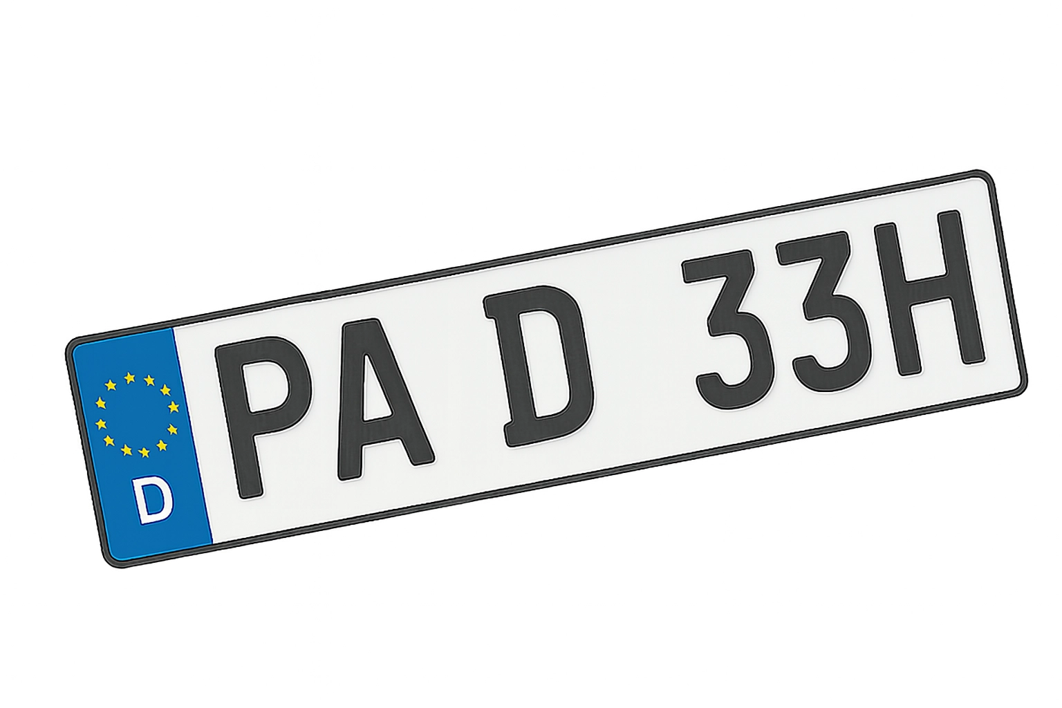 H-Alukennzeichen 520 mm Matt