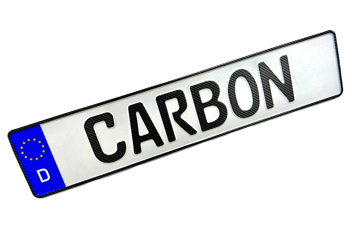 Alukennzeichen kurz Carbon Alukennzeichen kurz Carbon